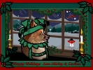 Free Animated Christmas Card  Singing puppy happy holidays custom animated e--cards