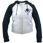 Metis Hoodie Women's Raglan Hoodie Women's Native Art Gifts & Shirts First Nations Womens Gifts & Shirts art & design by Canadian Metis Artist / Designer Kim Hunter custom imprinted First Nations gifts & apparel available.