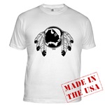 Native Art t-shirt First Nations Art Men's T-shirt Fitted T-Shirt Original Native Art Spirit Buffalo Design by Canadian Metis Artist Kim Hunter Men's Native Art Gifts & Shirts First Nations Men's Gifts & Apparel art & design by Canadian Metis Artist / Designer Kim Hunter custom imprinted First Nations gifts & apparel available.