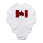 Canada Souvenir Baby Bodysuit Canada Flag Baby One-piece