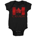 Canada Souvenir Baby Bodysuit Canada Flag Baby One-piece