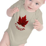Canada Baby Souvenirs Red Maple Leaf Shirts Baby Collection