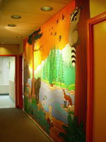 Wildlife Wall Mural Childrens Wall Mural BC Landscape & Wildlife Painting / Mural Large Wall Painting by Canadian Artist / Vancouver BC Muralist Kim Hunter / Indigo