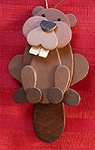 Handmade Wooden Christmas Decoration Wood Handcrafted Christmas Ornaments Canadian Wildlife Series Beaver