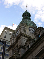 Vancouver Cityscape Sun Building Photograph