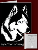 Personalized Husky Greeting Cards Siberian Malamute Card