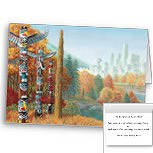 New Vancouver Art Cards Personalized First Nations Totem Pole Landmark Cards