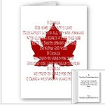 New Canadian Anthem Cards Classic Canada Greeting Cards Blank or Custom 