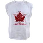 Men's Canada Anthem Shirts Sleeveless Canada Souvenir Muscle Shirts