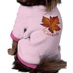 Canada Dog T-shirts Autumn Canada Maple Leaf Pet Shirts
