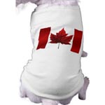 Canada Flag Dog T-shirts Souvenir Canada Pet Shirts