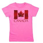 Canada Flag Souvenir Shirts Girls Canada Flag T-shirts