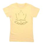 Girls Canada Souvenir T-shirt Canada Maple Leaf Shirts