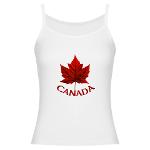 Canada Tank Tops Women's Canada Maple Leaf Souvenir 