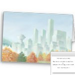 Vancouver Cityscape Art Cards Vancouver Souvenir Personalized Cards 