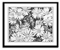  Flowers Sketch Framed Art Print Flowers Daisies Art Drawing -Daisies & Honey Bee Fine Art  Framed Prints, Posters, Prints, Landscape Painting Framed Prints greeting cards, calenders,mousepads, journals & gifts