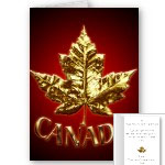 New Personalized Gold Medal Canada Cards Cool Metal Canada Maple Leaf Cards 