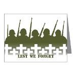 Lest We Forget Cards Blank War Memorial Note Cards