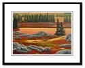 Landscape Painting Framed Art Prints, Fine Art Posters, Landscape w. Polar Bear Painting Art Prints, Arctic Sunset Painting Framed Art Prints Canadian Arctic Autumn Tundra Painting Art Print, greeting cards, magnets, calenders,journals, gifts & More
