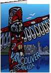 Vancouver Canada Art Cards First Nations Totem Pole Art Greeting Cards & Prints by Vancouver Artist / Designer Kim Hunter